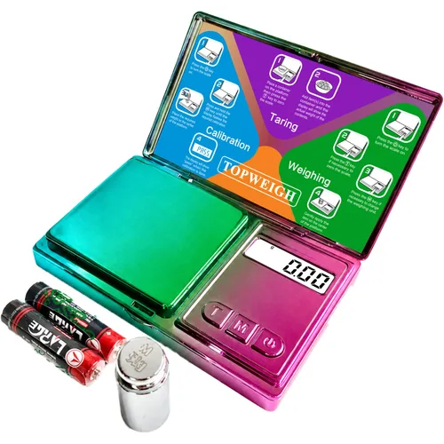 Vista 9 de Báscula de gramos con funda con cremallera, 17.64 oz x 0.0004 oz Verde