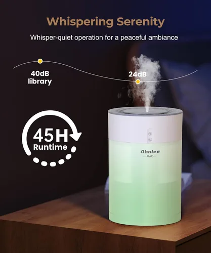 Vista 7 de Abolee Humidificadores para recámara 4.5L de niebla fría con difusor de aceite esencial, humidificador para habitación grande, aire silencioso