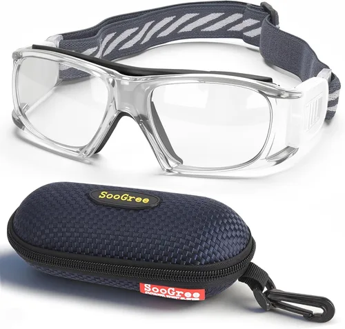 Vista 11 de SooGree Anteojos deportivos para hombres y mujeres, para baloncesto, fútbol, deportes, antiniebla, choque, colisión, gafas de uso