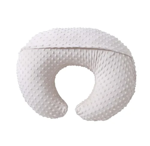 Vista 3 de Funda de almohada para lactancia materna Funda de almohada con lunares de felpa (beige)