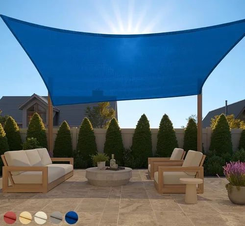 Vista 24 de GORILLA GRIP - Toldo parasol resistente, protección UV, resistente a la decoloración, desgarros y óxido, rectangular, con bordes curvos que bloquean