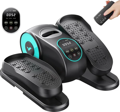 Vista 10 de MERACH Under Desk Elliptical Machine, Leg Exerciser While Sitting for Seniors with 12-Speeds & Remote Control, Quiet Portable Electric Seated Pedal