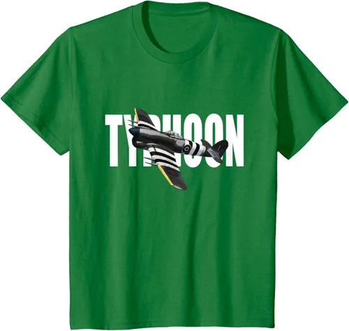 Vista 34 de RAF Hawker Typhoon WW2 Fighter Aircraft T-Shirt