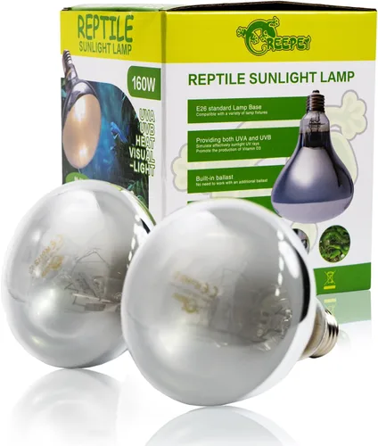 Vista 7 de Luz de reptil UVA UVB de calor de 100 W, espectro completo, bombilla de luz solar de vapor autobalastado para uso de reptiles y anfibios, E26, 1