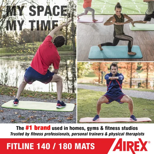 Vista 5 de AIREX Fitline 140 Premium - Alfombrilla de entrenamiento en casa para rehabilitación, entrenamiento de fuerza, aeróbicos acuáticos, ejercicio