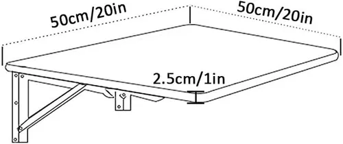 Vista 3 de Mesa de comedor plegable de madera flotante de pared, escritorio de ordenador multifunción para niños, banco de trabajo, 18 tamaños, con soporte