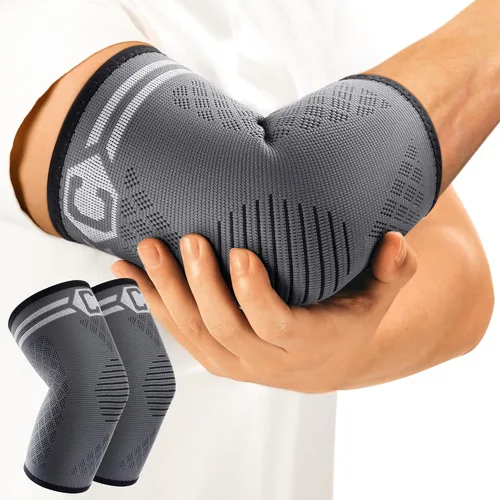 Vista 14 de CAMBIVO - Juego de 2 coderas de compresión, codo de tenis y golfista Breathable 3D Knit, Moisture-Wicking, No Straps or Velcro, Epicondylitis