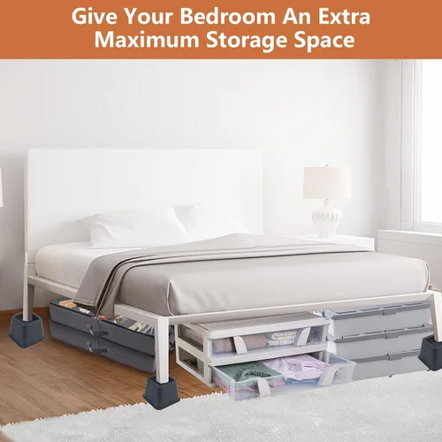 Vista 4 de DEDU Elevadores de cama de 3 pulgadas, resistentes, paquete de 9 elevadores de muebles para sofás de gran tamaño, elevadores de sofá con almohadilla