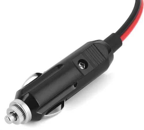 Vista 3 de Cable de extensión de enchufe para encendedor de cigarrillos con clip de cocodrilo pequeño, núcleo de alambre de cobre 15 AWG, máximo 15 A, 12 V/24
