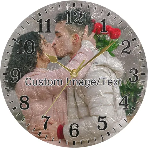 Vista 50 de JUNZAN Reloj de bañera con vino romántico espumoso y velas, reloj de pared silencioso de 10 pulgadas, pequeño reloj redondo, decoración de cocina