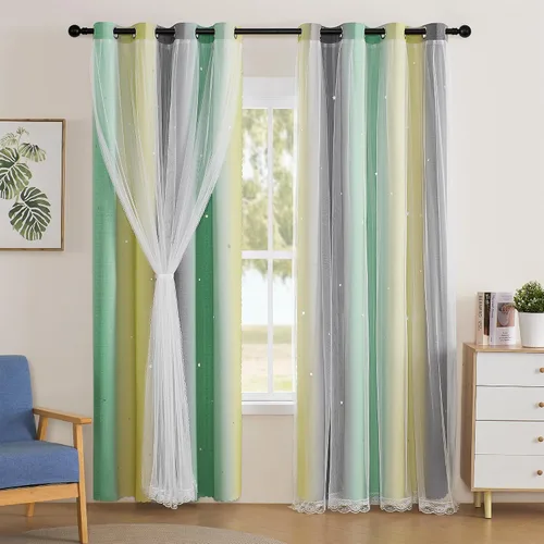 Vista 24 de XiDi - Cortinas para decoración de dormitorio Beige34/54/1