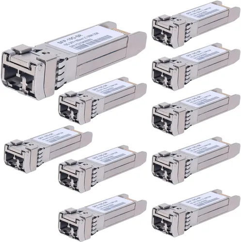 Vista 11 de Módulo de fibra SFP+ de 10 Gb de alta velocidad, compatible con Cisco, Netgear, Meraki y más Transceptor LC multimodo 10G-Base-SR, MMF de 850 nm