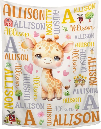 Vista 29 de Manta de conejo personalizada para niños y niñas, manta de bebé ultra suave, regalo personalizado, decoración de manta con nombre, 30 x 40 pulgadas