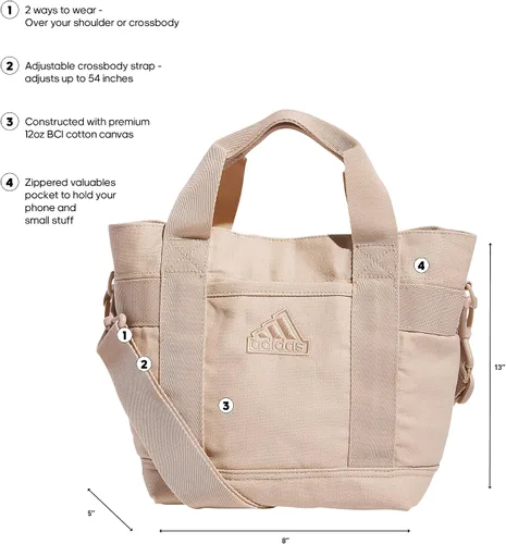 Vista 2 de adidas Canvas Mini Sized Small Tote Bag
