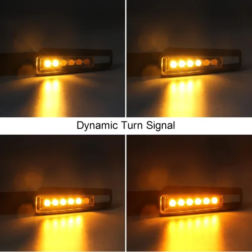 Vista 2 de Luces indicadoras de motocicleta que fluyen luces LED intermitentes para YAMAHA FZ8 MT07 FZ6 FZ09 FZ07 VMAX para DAYTONA 675 para VSTROM DL650