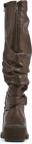 Vista 5 de WHITE MOUNTAIN Zapatos de mujer Crammers Botas altas de tacón apilado