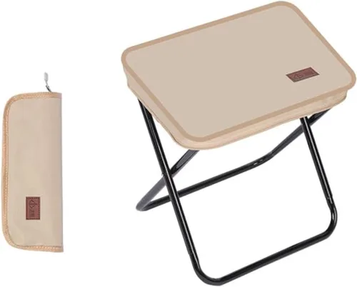 Vista 7 de THE LIMIT Mini taburete plegable con bolsa de transporte, taburete ligero al aire libre para viajes, senderismo, barbacoa, pesca, ocio (negro)