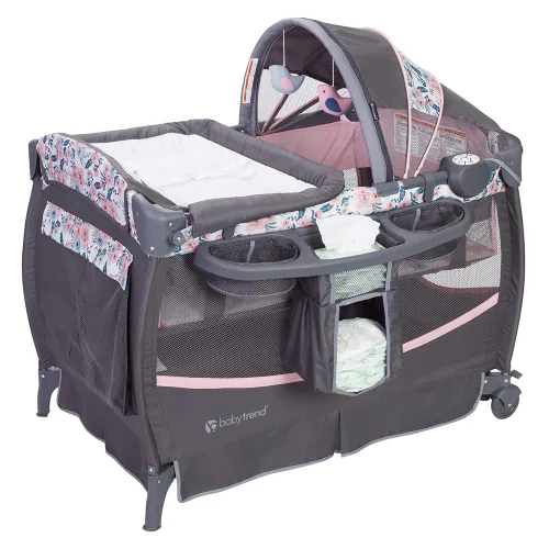 Vista 15 de Baby Trend Centro de guardería Deluxe II, Misty Grey
