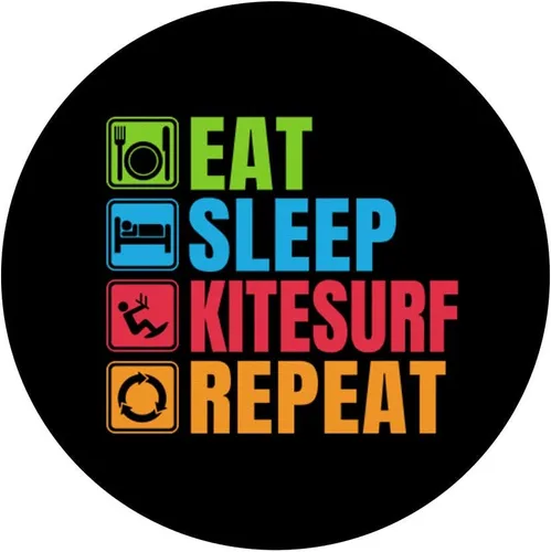 Vista 3 de Eat Sleep Kitesurf Repeat Kitesurfer - PopSockets Grip y Stand para teléfonos y tabletas
