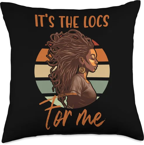 Vista 4 de Locs Afro Dreadlocks Love Natural Beauty Hair It's the Locs for Me Afro Hair - Almohada negra americana africana, 16 x 16 pulgadas, multicolor
