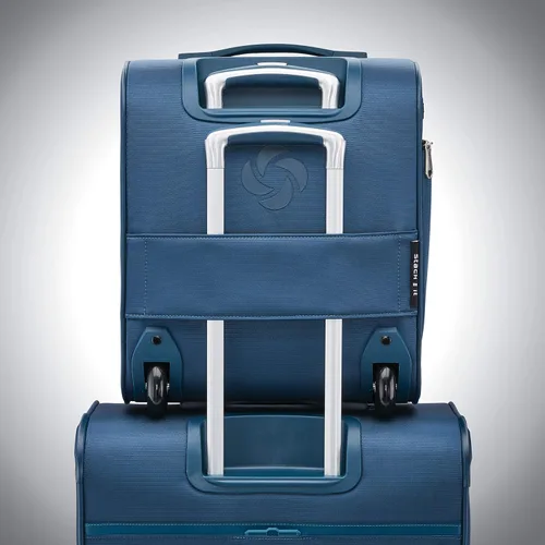 Vista 4 de Samsonite Solyte DLX Softside - Equipaje extensible con ruedas giratorias, azul (Mediterranean Blue)), 123570-1548