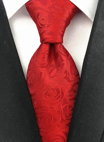 Vista 45 de Secdtie Corbata clásica de seda tejida jacquard a rayas para hombre