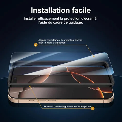 Vista 108 de NEW'C Paquete de 3 protectores de pantalla de privacidad para iPhone Air/iPhone 17 Air (6.5 pulgadas), película de vidrio templado antiespía