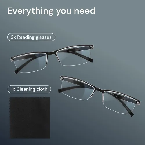 Vista 8 de Gaoye Executive Style Reading Glasses Men - Durable Readers with Blue Light Filtering- Comfortable Fit with TR90 Frames