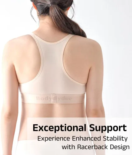 Vista 6 de Bodydue Absobra Nursing Pad-Free Nursing Bra for Easy Breastfeeding Maternity Essential Wireless Full-Coverage Comfort