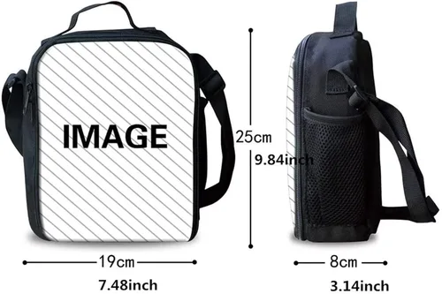 Vista 4 de ZFRXIGN Lonchera de lobo para niños y niños, bolsa de almuerzo aislada, bolsa térmica Bento, bolsa de almuerzo para niños y adultos, picnic