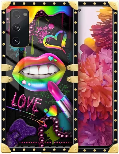 Vista 75 de Funda compatible con Samsung Galaxy S10 4G, TPU suave de lujo y parte trasera de policarbonato duro para niñas y mujeres, funda protectora a prueba
