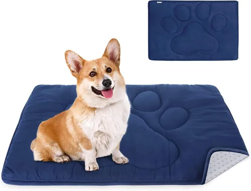 Vista 11 de Coldwind Almohadilla para jaula de perro (18 x 24 pulgadas) lavable con parte inferior antideslizante Alfombrillas para perros para dormir, Gris