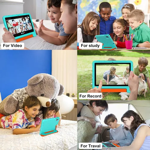 Vista 8 de Tableta infantil 2025 con Android 15 de 10 pulgadas para niños Octa-Core, 30GB+64GB (TF 1TB), tableta para niños pequeños con funda a prueba