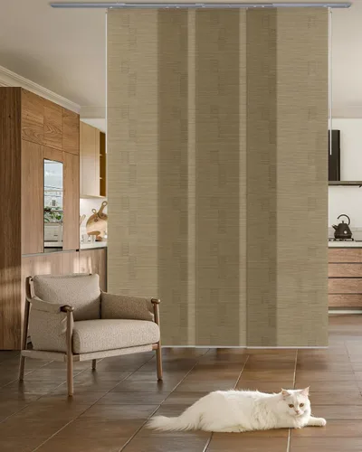 Vista 9 de GoDear Design - Persianas ajustables deslizantes para puertas de vidrio, cortinas verticales con panel de riel, puertas de armario, riel extensible