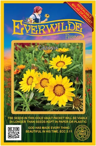 Vista 4 de everwilde granjas – Gazania flores silvestres semillas – oro Vault