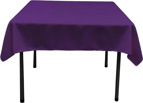 Vista 14 de LA Linen. Mantel cuadrado de popelina de poliéster