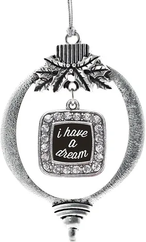 Vista 227 de Inspired Silver - Bon Voyage Cruise Ship Charm Ornamento – Adornos navideños cuadrados de plata con joyas de circonita cúbica