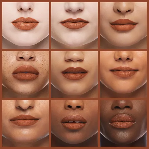 Vista 4 de Juego de 2 delineadores de labios y lápiz labial, color beige rosa mate, marrón líquido mate 24H, impermeable, de larga duración, kit de labios mate