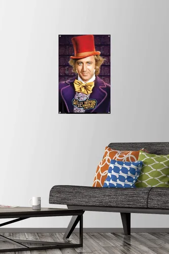 Vista 2 de Trends International Willy Wonka And The Chocolate Factory - Póster de pared de Willy Wonka, 14.72 x 22.37 pulgadas, paquete de póster premium