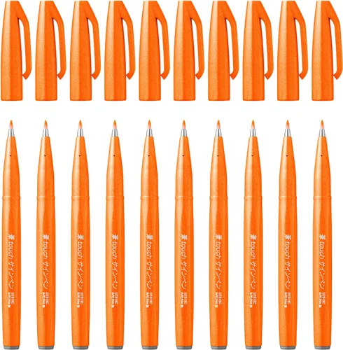 Vista 12 de Pentel Rotulador con punta de 0.079 in, tinta negra, 1 paquete de 10 bolígrafos