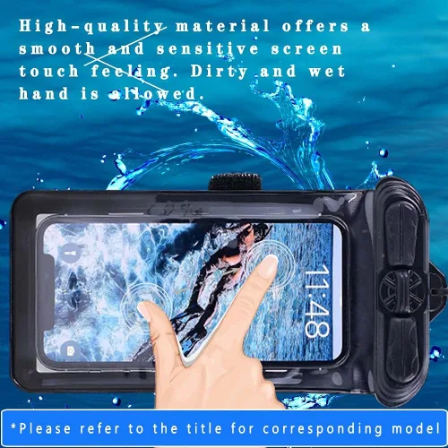 Vista 3 de Funda de la funda, compatible con Tecno CAMON 18 Premier negro impermeable bolsa seca (no película protectora de pantalla)