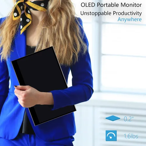 Vista 7 de INNOCN Monitor portátil OLED de 15.6 "Full HD 1080P 100% DCI-P3 1MS 100000:1 USB Computadora Mini HDMI Monitor de viaje Edición de vídeo fotográfico
