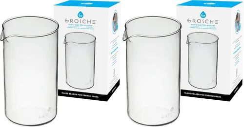Vista 6 de GROSCHE Borosilicato 3.3 vidrio prensa francesa vaso de precipitados de repuesto, 34 oz