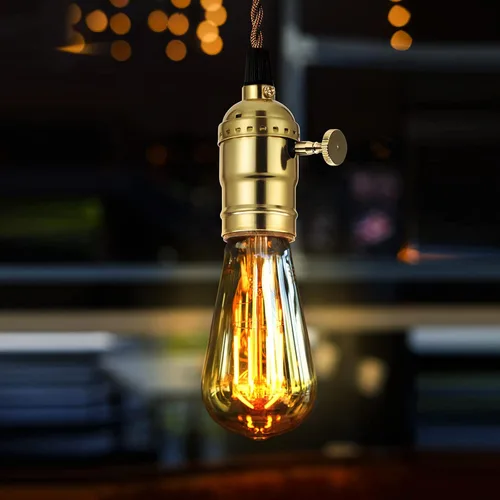 Vista 7 de DiCUNO Perillas de interruptor de encendido/apagado de lámpara, perilla de interruptor de lámpara de metal para enchufe de luz universal