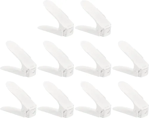Vista 8 de MECCANIXITY Organizador de ranuras para zapatos, 10.039 x 3.740 x 7.874 in, ajustable, de doble capa, ahorro de espacio, organizador para armario
