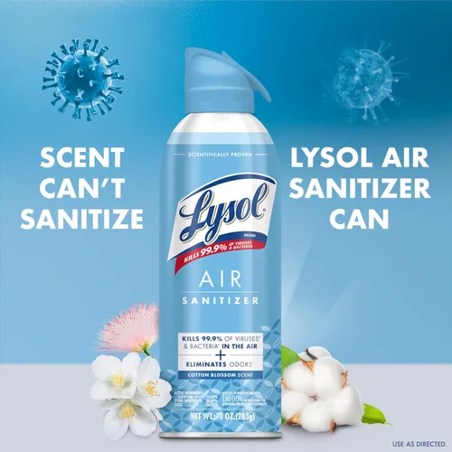 Vista 4 de Lysol Air - Desinfectante en aerosol con eliminador de olores para el hogar y la oficina, aerosol desinfectante, alternativa a ambientador, aroma a