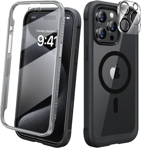 Vista 359 de DIACLARA - Funda transparente compatible con iPhone XR 6.1 pulgadas 2018