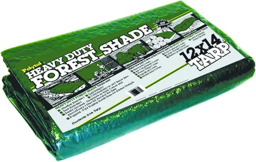 Vista 2 de Dewitt 555906 - Lona de sombra de bosque resistente de 4.5 onzas, 12 x 14 pies, color verde