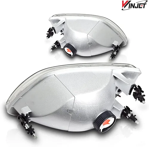 Vista 4 de WJ10-0014-01 faros delanteros con lente transparente, carcasa cromada Winjet (Ford)