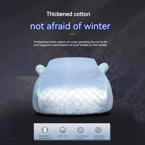 Vista 4 de Funda protectora de granizo para Daewoo Leganza Matiz Nexia Nubira Tacuma, funda de automóvil de tela Oxford gruesa con cremallera para puerta